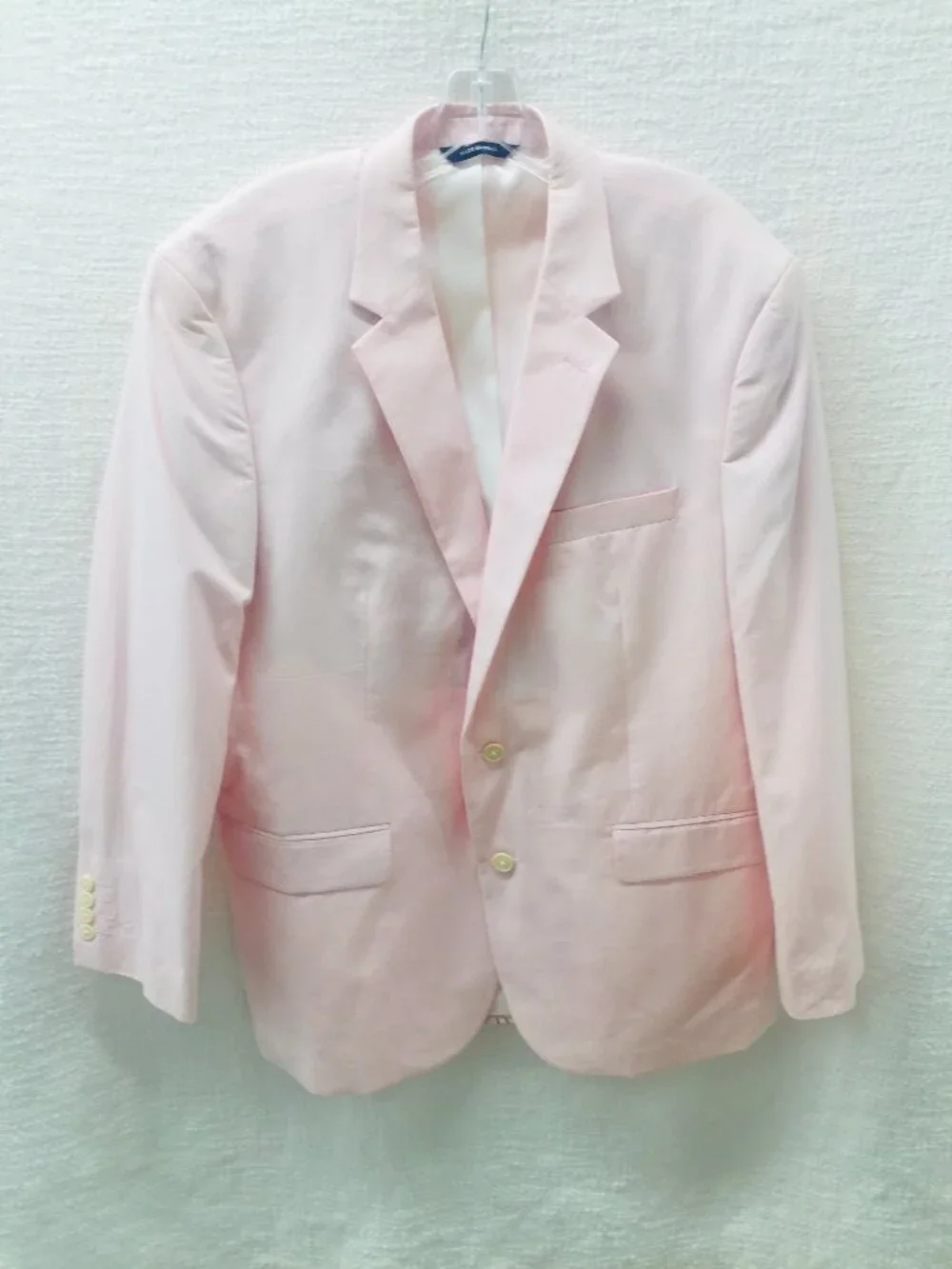 Croft & Barrow Blazer Mens 44R Pink Cotton Sport Coat Jacket